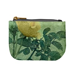 Yellow Rose Vintage Style  Coin Change Purse by dflcprints