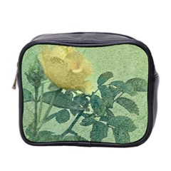 Yellow Rose Vintage Style  Mini Travel Toiletry Bag (two Sides) by dflcprints