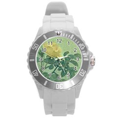 Yellow Rose Vintage Style  Plastic Sport Watch (large) by dflcprints