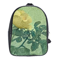 Yellow Rose Vintage Style  School Bag (xl) by dflcprints