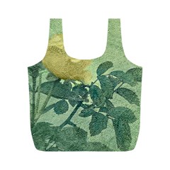 Yellow Rose Vintage Style  Reusable Bag (m) by dflcprints