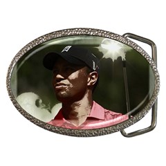 Tiger Woods Png Belt Buckle (oval) by Cordug