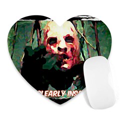 Bloody Face  Mouse Pad (heart) by Cordug