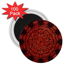 Grunge Style Geometric Mandala 2 25  Button Magnet (100 Pack) by dflcprints