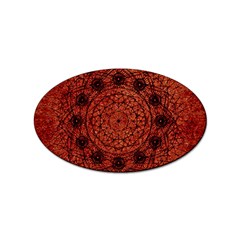 Grunge Style Geometric Mandala Sticker (oval) by dflcprints