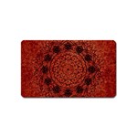 Grunge Style Geometric Mandala Magnet (Name Card) Front