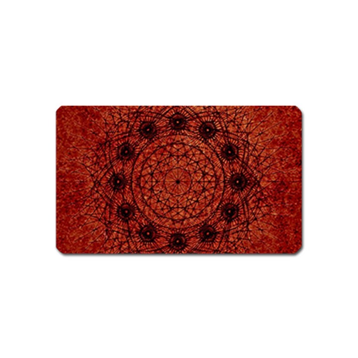 Grunge Style Geometric Mandala Magnet (Name Card)