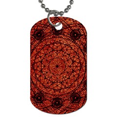 Grunge Style Geometric Mandala Dog Tag (one Sided) by dflcprints