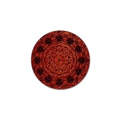 Grunge Style Geometric Mandala Golf Ball Marker by dflcprints