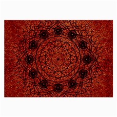 Grunge Style Geometric Mandala Glasses Cloth (large) by dflcprints