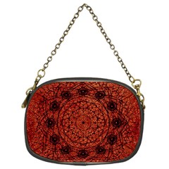 Grunge Style Geometric Mandala Chain Purse (two Sided)  by dflcprints