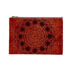 Grunge Style Geometric Mandala Cosmetic Bag (large) by dflcprints