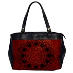 Grunge Style Geometric Mandala Oversize Office Handbag (One Side) Front