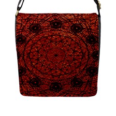 Grunge Style Geometric Mandala Flap Closure Messenger Bag (large) by dflcprints