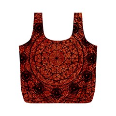 Grunge Style Geometric Mandala Reusable Bag (m) by dflcprints