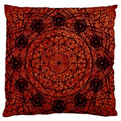 Grunge Style Geometric Mandala Large Flano Cushion Case (one Side) by dflcprints