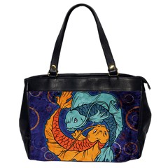 Koi Fish Oversize Office Handbag (two Sides) by UniqueandCustomGifts