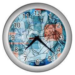 Retro Girls Wall Clock (Silver)