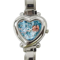 Retro Girls Heart Italian Charm Watch 