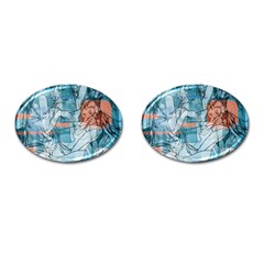 Retro Girls Cufflinks (Oval)