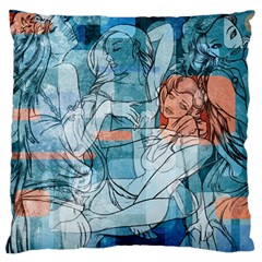 Retro Girls Large Cushion Case (Two Sided) 