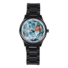 Retro Girls Sport Metal Watch (Black)