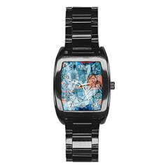 Retro Girls Stainless Steel Barrel Watch