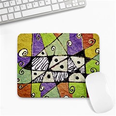 Multicolored Tribal Print Abstract Art Small Mouse Pad (rectangle) by dflcprints