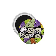 Multicolored Tribal Print Abstract Art 1 75  Button Magnet by dflcprints