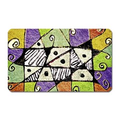 Multicolored Tribal Print Abstract Art Magnet (rectangular) by dflcprints