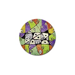 Multicolored Tribal Print Abstract Art Golf Ball Marker 4 Pack by dflcprints