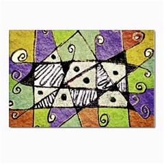 Multicolored Tribal Print Abstract Art Postcard 4 x 6  (10 Pack) by dflcprints