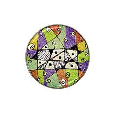 Multicolored Tribal Print Abstract Art Golf Ball Marker 4 Pack (for Hat Clip) by dflcprints