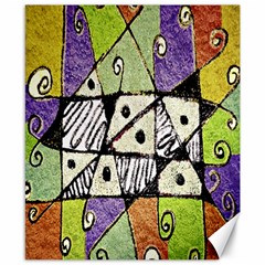 Multicolored Tribal Print Abstract Art Canvas 8  X 10  (unframed) by dflcprints