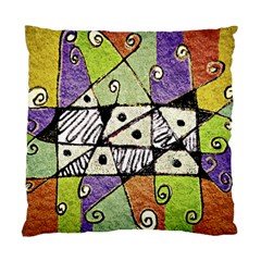 Multicolored Tribal Print Abstract Art Cushion Case (single Sided)  by dflcprints