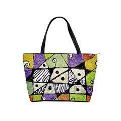 Multicolored Tribal Print Abstract Art Large Shoulder Bag by dflcprints