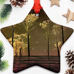 Fantasy Landscape Star Ornament by dflcprints