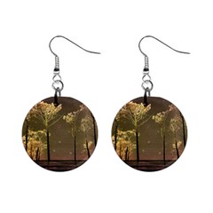 Fantasy Landscape Mini Button Earrings by dflcprints