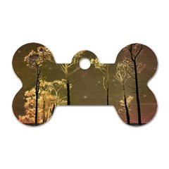 Fantasy Landscape Dog Tag Bone (one Sided) by dflcprints