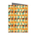 Shredded abstract background Mini Greeting Card Right