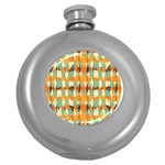 Shredded abstract background Hip Flask (5 oz) Front