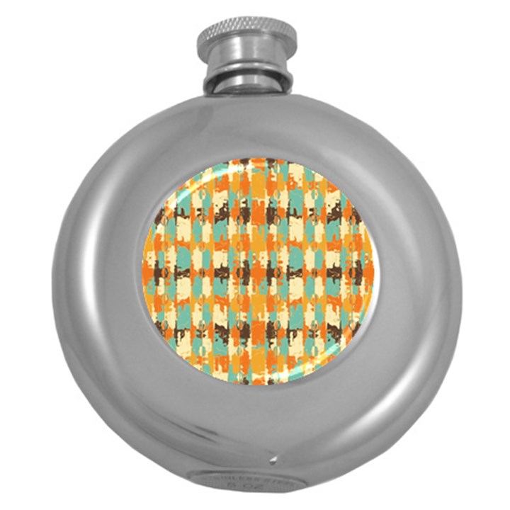 Shredded abstract background Hip Flask (5 oz)