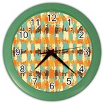 Shredded abstract background Color Wall Clock Front