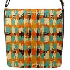 Shredded Abstract Background Flap Closure Messenger Bag (small) by LalyLauraFLM