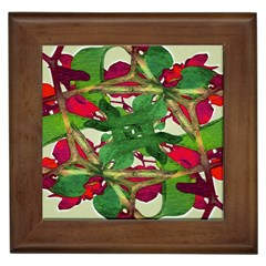 Floral Print Colorful Pattern Framed Ceramic Tile by dflcprints