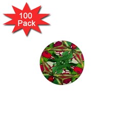 Floral Print Colorful Pattern 1  Mini Button Magnet (100 Pack) by dflcprints