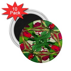 Floral Print Colorful Pattern 2 25  Button Magnet (10 Pack) by dflcprints