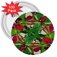 Floral Print Colorful Pattern 3  Button (100 Pack) by dflcprints