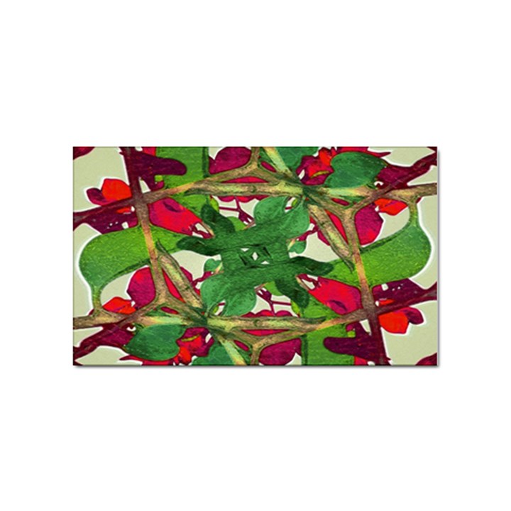 Floral Print Colorful Pattern Sticker 10 Pack (Rectangle)