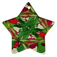 Floral Print Colorful Pattern Star Ornament (two Sides) by dflcprints